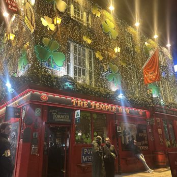 The Temple Bar - Outside during St Pattys - Pubs Near Me - Dublin, D