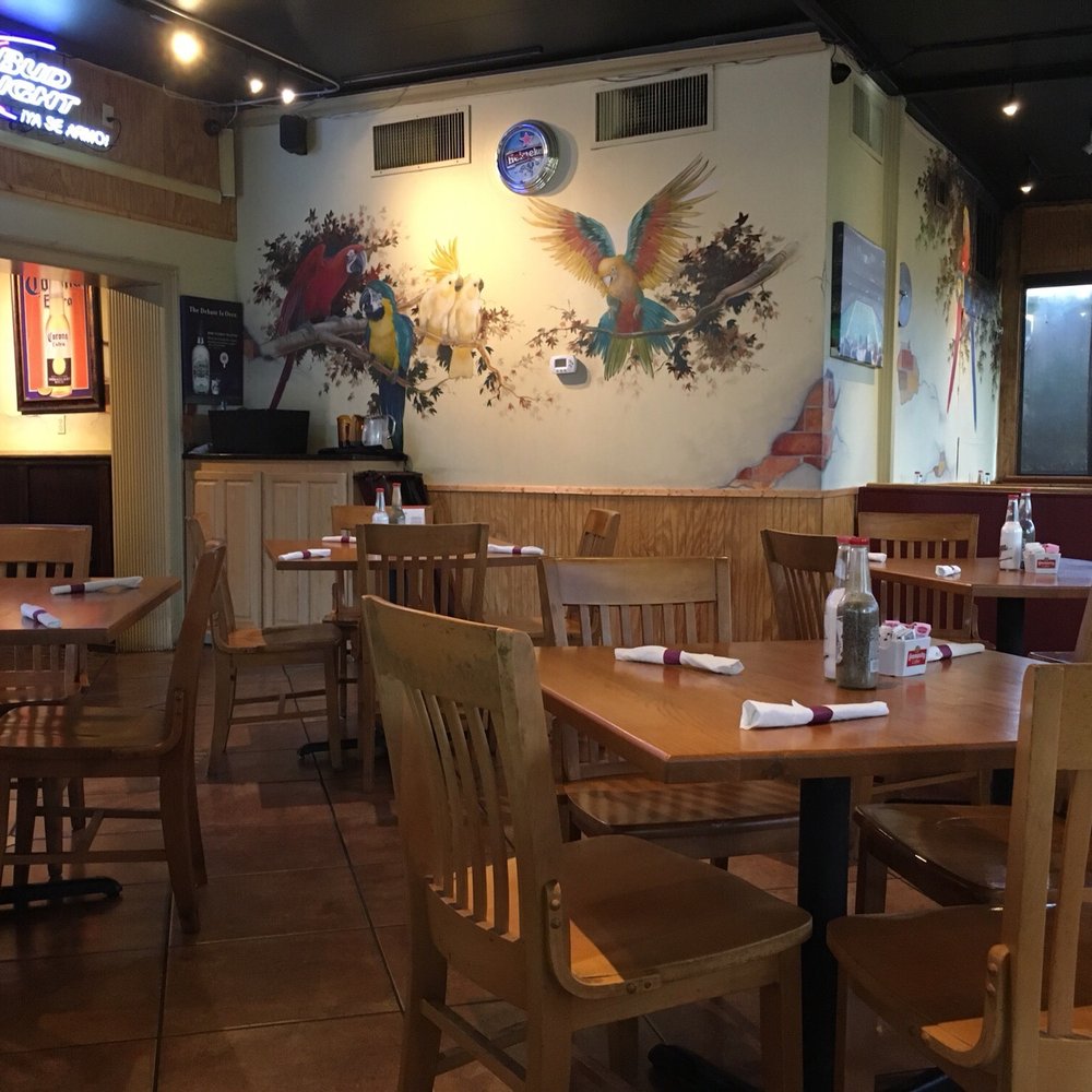 Casa Maria - Dining area with nice tropical bird murals! - Mexican Near Me - Baton Rouge, Louisiana Casa Maria - Dining area with nice tropical bird murals! - Mexican Near Me - Baton Rouge, Louisiana