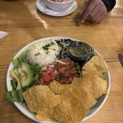Boone Saloon - Burrito salad bowl and Habanero Chicken Mac
