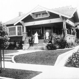 Our house 100 years ago. The exterior is the same now, except for awnings over the picture windows.