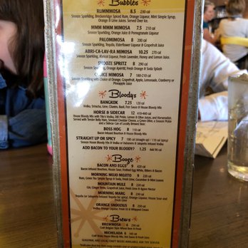 Snooze, an A.M. Eatery - Bar menu - Breakfast & Brunch Near Me - Tempe, Arizona