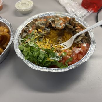 Big Guy's Chicken & Rice - Beef & Lamb rice platter. - Mediterranean Near Me - Dallas, Texas Big Guy's Chicken & Rice - Beef & Lamb rice platter. - Mediterranean Near Me - Dallas, Texas