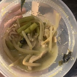 Half way thru the green curry with chicken Half way thru the green curry with chicken