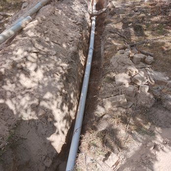 John Moore Services - 20 feet to the fence...pipe was fine... - Plumbing Near Me - Houston, Texas John Moore Services - 20 feet to the fence...pipe was fine... - Plumbing Near Me - Houston, Texas