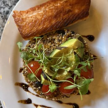 Hungry Goat Scratch Kitchen & Wine Bar - Quinoa salad with salmon - Wine Bars Near Me - Morrison, Colorado Hungry Goat Scratch Kitchen & Wine Bar - Quinoa salad with salmon - Wine Bars Near Me - Morrison, Colorado