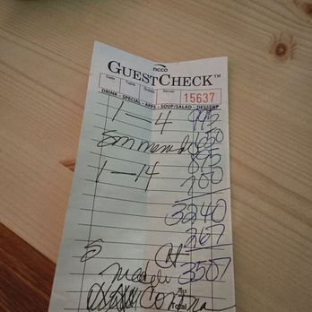 El Charro Restaurant - My ticket for lunch for two. - Mexican Near Me - Bakersfield, California