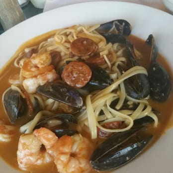 Gadaleto's Seafood - Linguini with Lobster Sauce served with Shrimp, Mussels and Chorizo .. - Seafood Near Me - New Paltz, New York Gadaleto's Seafood - Linguini with Lobster Sauce served with Shrimp, Mussels and Chorizo .. - Seafood Near Me - New Paltz, New York