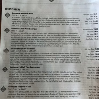 Bookhouse Brewing - House brew menu - Breweries Near Me - Cleveland, Ohio