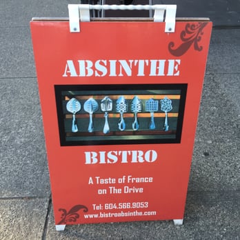 Absinthe Bistro - Sandwich board outside~ - French Near Me - Vancouver, British Columbia Absinthe Bistro - Sandwich board outside~ - French Near Me - Vancouver, British Columbia