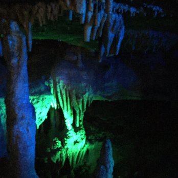 Raccoon Mountain Caverns - Cave formation accented with Christmas lights. - Tours Near Me - Chattanooga, Tennessee