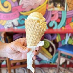 Localicious Caribbean Ice Cream - Vegan vanilla in a waffle cone $7
