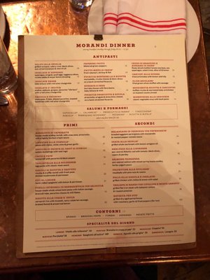 Menu photo 5 Morandi New York, NY