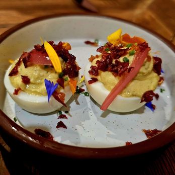 Wander at LongWoods - Deviled eggs (one removed!) - Desserts Near Me - Cumberland Center, Maine
