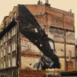 Mural For God's Sake the Censorship is Everywhere, aut. Pikaso - Pikaso, "For god's sake, cenzorship is everywhere", mural przygotowany na festiwal Artboom 2012, ul św. Wawrzyńca 5