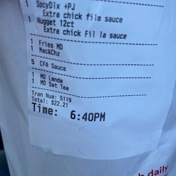 Chick-fil-A - Our order - Fast Food Near Me - Palmdale, California