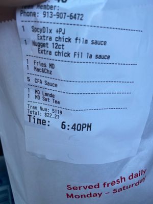 Menu photo 3 Chick-fil-A Palmdale, CA