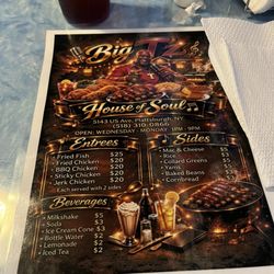 Big T’z House Of Soul - Menu
