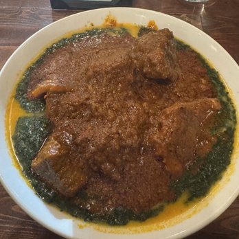 Pass D Jollof - Abula (Amala and gbegiri) only available when you dine in, not on the take out menu. - Soup Near Me - Seattle, Washington