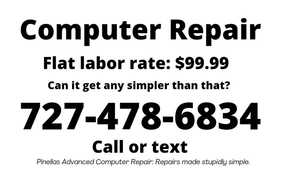 PINELLAS ADVANCED PC REPAIR Request a Quote Clearwater, Florida