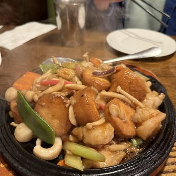 Apple Green Bistro - Seafood Egg Tofu on Sizzling Plate - Chinese Near Me - Cupertino, California Apple Green Bistro - Seafood Egg Tofu on Sizzling Plate - Chinese Near Me - Cupertino, California