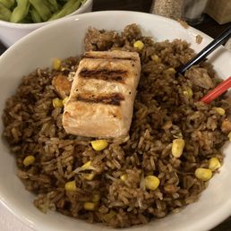 Grilled Salmon Fried Rice