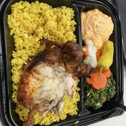 Zaky Mediterranean Grill - Quarter white meat plate.