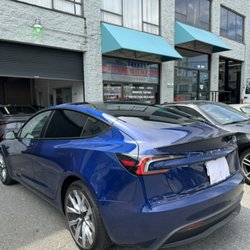 Street Legal Tint & Detail Vancouver - Tesla 3 done @ 5% carbon rear sides & 18% carbon rear windshield!
