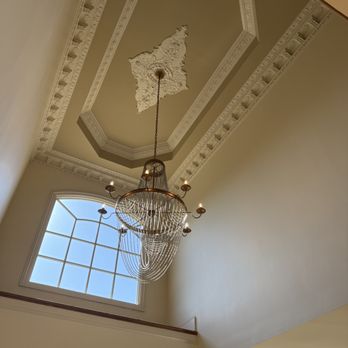 Voltech Electric Solutions - Ornate chandelier installation in a 24' ceiling - EV Charging Stations Near Me - Chelsea, Alabama