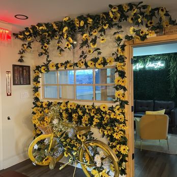 La’Vino Wine Bar - a bicycle decorated with sunflowers - Wine Bars Near Me - Warner Robins, Georgia La’Vino Wine Bar - a bicycle decorated with sunflowers - Wine Bars Near Me - Warner Robins, Georgia