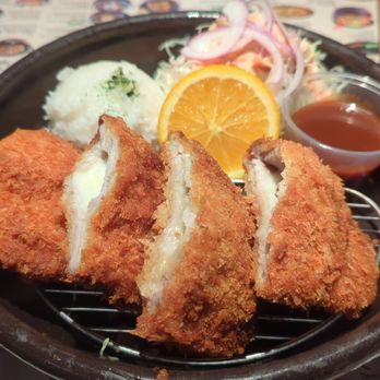 Jin Cook - Cheese katsu & sweet potato katsu w cabbage salad - Korean Near Me - Glendale, California Jin Cook - Cheese katsu & sweet potato katsu w cabbage salad - Korean Near Me - Glendale, California