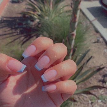 Angel’s Nails - GelX French trip short - Nail Salons Near Me - El Monte, California