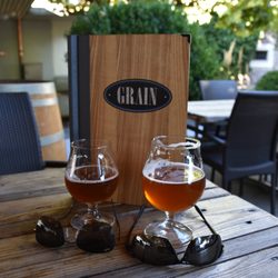 Grain  - The patio and the indoor seating at Grain have great ambience, which just add to the  great beer and food.