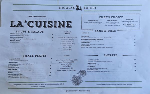 Menu photo 6 Nicolas Eatery Los Angeles, CA