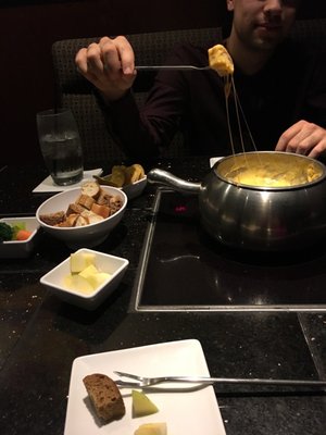 Photo of The Melting Pot - Appleton, WI, US. Cheese fondue and dippers