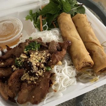 Little Saigon - 44. Bun Thit Nuong Cha Gio (vermicelli with grilled pork and egg rolls) - Vietnamese Near Me - Madison Heights, Michigan Little Saigon - 44. Bun Thit Nuong Cha Gio (vermicelli with grilled pork and egg rolls) - Vietnamese Near Me - Madison Heights, Michigan