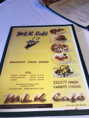 Menu photo 7 MLK Café Oakland, CA Menu photo 7 MLK Café Oakland, CA