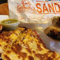 Ay Papa Que Rico - Asada quesadilla and Asada sandwich