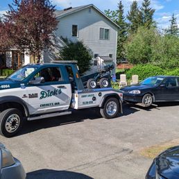 Dick's Towing - Hook-Up fee is $125. Every mile is $3.75 + tax. - Towing Near Me - Everett, Washington
