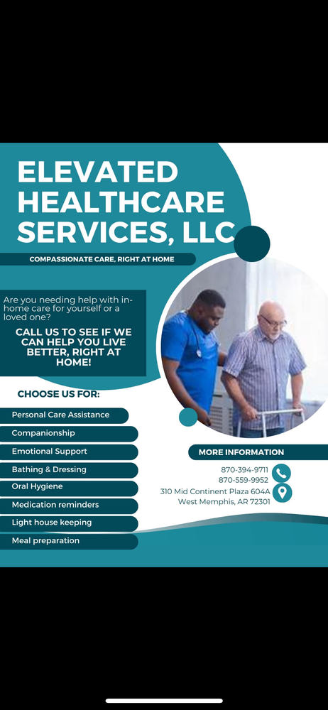 Elevated Healthcare Services - home care agency in West Memphis, TN