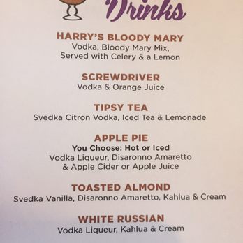 Harry's Restaurant - Drinks in addition to beer & wine - Diners Near Me - Westborough, Massachusetts