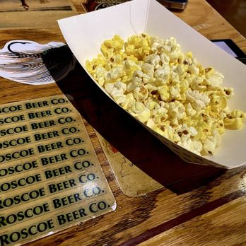 Roscoe Beer Company - Complimentary popcorn - Breweries Near Me - Roscoe, New York