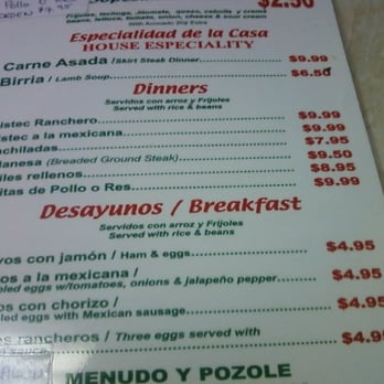 Taqueria Huentitan - Menu Page 2 - Mexican Near Me - Chicago, Illinois