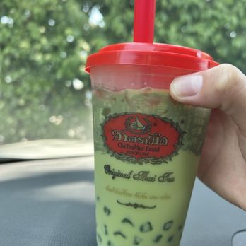 ChaTraMue Original Thai Tea - Thai green milk tea with pandan boba - Bubble Tea Near Me - Rosemead, California