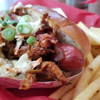 Joe's Farm Grill - Carolina pulled pork dog - American Near Me - Gilbert, Arizona