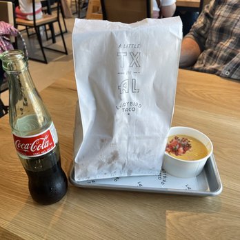 Ladybird Taco - Chips and queso. Loved the stamp on the bag - Tacos Near Me - Mountain Brook, Alabama Ladybird Taco - Chips and queso. Loved the stamp on the bag - Tacos Near Me - Mountain Brook, Alabama