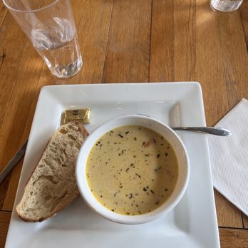 Oakwood Cafe - Chicken wild rice soup & a slice of sunflower bread. - Soup Near Me - Anoka, Minnesota Oakwood Cafe - Chicken wild rice soup & a slice of sunflower bread. - Soup Near Me - Anoka, Minnesota
