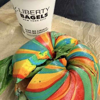 Liberty Bagels - Rainbow Bagel - Bagels Near Me - New York, New York
