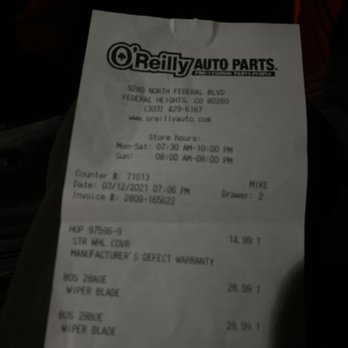 O Reilly Auto Parts Westminster Co Last Updated October 22 Yelp