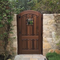 Garden Passages - Old World Style Gate with Speakeasy Grill and Decorative Clavos by Garden Passages