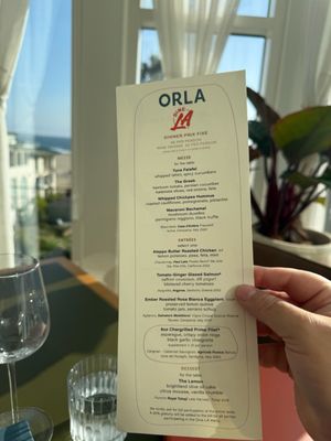 Menu photo 5 Orla by Michael Mina  Santa Monica, CA